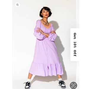 Dressed in LALA Romanticize Your Life dress in lavender - NWT!